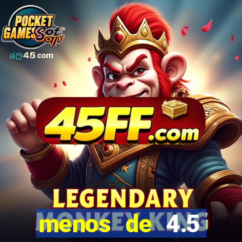 menos de 4.5 escanteios o que significa